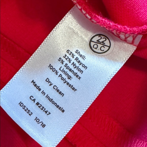 Talbots 4 petite pink split neck refined ponte sheath dress work business women - Picture 3 of 9